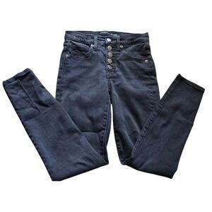 Veronica Beard Womens Jeans Size 24/00 Onyx Black‎ Button Fly High Rise